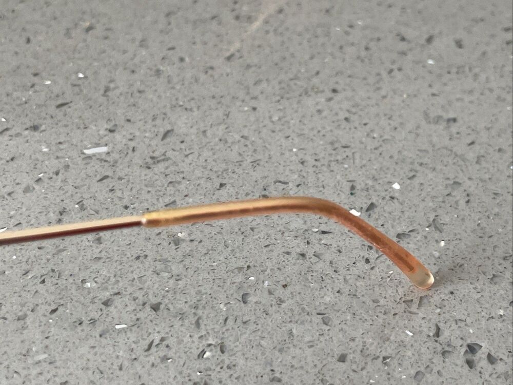 Easyclip Eyeglasses Frames ONLY Brown Full Rim 52-17-135 30 Gold - Picture 5 of 15